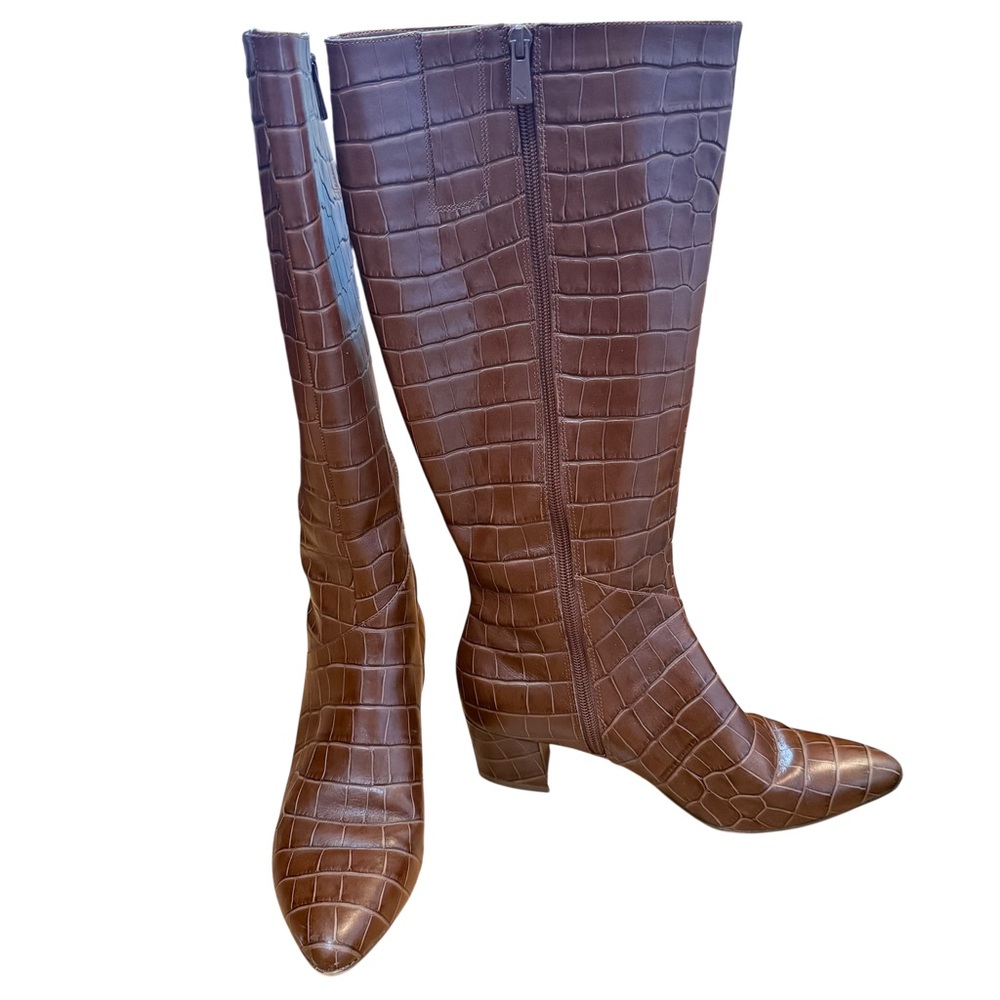 Wide Calf, Naturalizer Melanie Croc-Embossed Heeled Boots, Women’s 8 - Picture 4 of 7